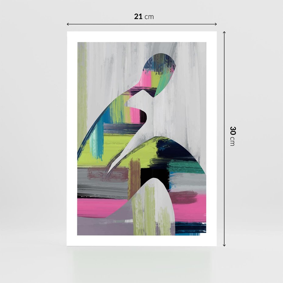 Plakat bez ramy 21x30 - Impulsy Marzeń - abstrakcyjna sztuka, nowoczesny obraz