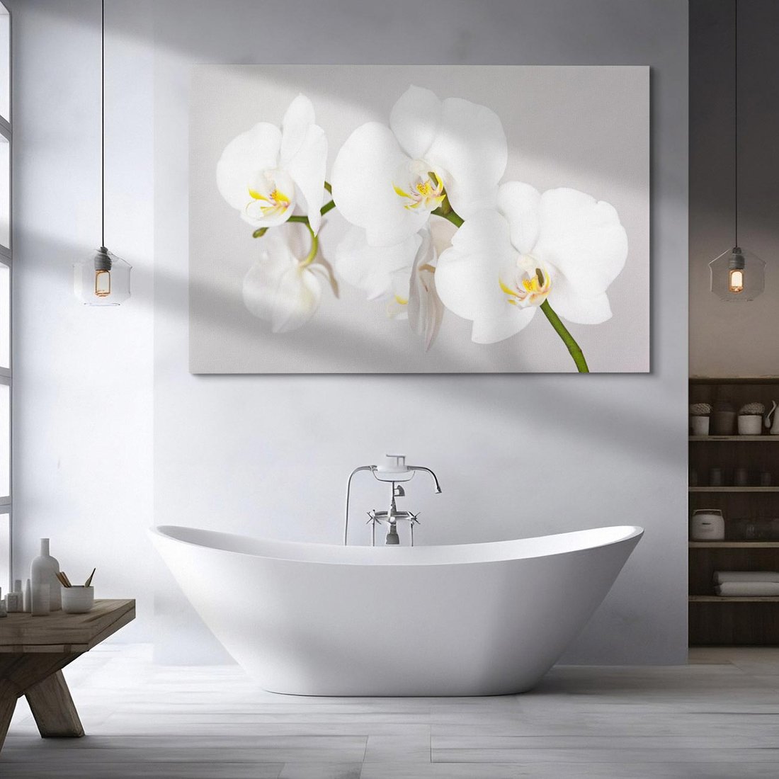 Obraz na płótnie 120x80 - kwiatowy urok - orchidea, kwiat