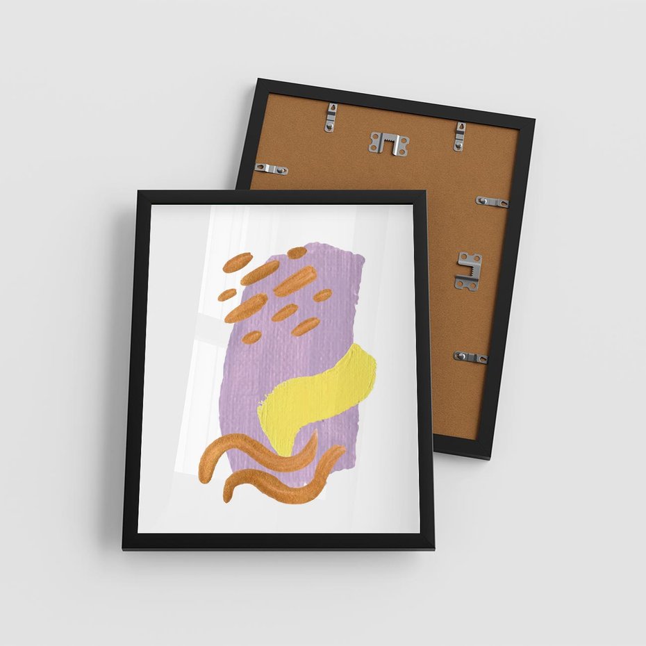 Plakat w ramie 40x50 - Kolorowe Pastelowe Spektrum - akwarela, minimalizm - rama czarna