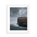 Plakat w ramie 40x50 - Przyroda w Majestacie - fiordy, klify - rama biała