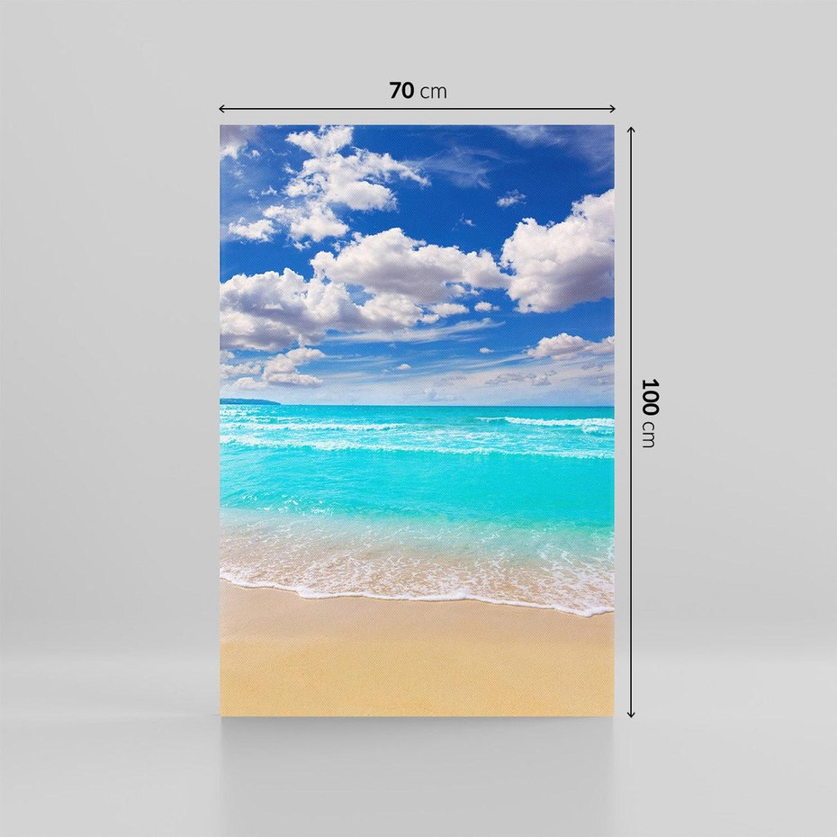 Obraz na płótnie 70x100 - Idylliczna plaża nad morzem - plaża, morze