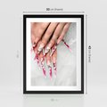 Plakat w ramie 30x40 - Paznokcie jak dzieło sztuki - paznokcie, manicure - rama czarna