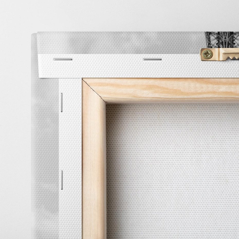 Obraz na płótnie 50x70 - Nocna panorama Paryża z wieżą Eiffla - Eiffla, Paryż