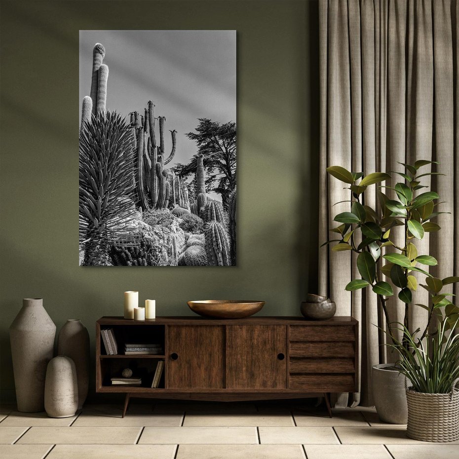Obraz na płótnie 70x100 - Pustynny Klimat - czarno białe zdjecie, pustynia