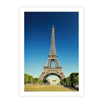 Plakat bez ramy 30x40 - Ikoniczny symbol miasta - wieża, Eiffla