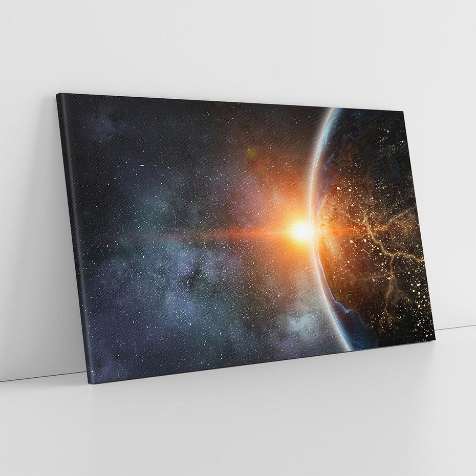 Obraz na płótnie 70x50 - Fascynująca kosmiczna aura - kosmos, ziemia