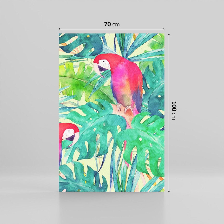 Obraz na płótnie 70x100 - Egzotyczna Przygoda - tropikalne, liście