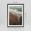 Plakat w ramie 50x70 - Spokój nad plażą - plaża, morze - rama czarna
