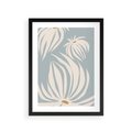 Plakat w ramie 30x40 - Kwiatowe Kształty - kwiaty, nowoczesne i minimalistyczne - rama czarna