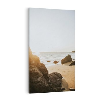 Obraz na płótnie 80x120 - Magia Wieczornego Spokoju - plaża, zachód