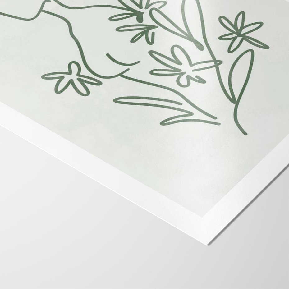 Plakat bez ramy 30x40 - Odbicia Zielonego Raju - zielony odcień, abstrakcja