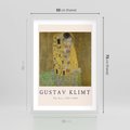 Plakat w ramie 50x70 - Sztuka Klimta - gustav klimt, pocałunek - rama biała