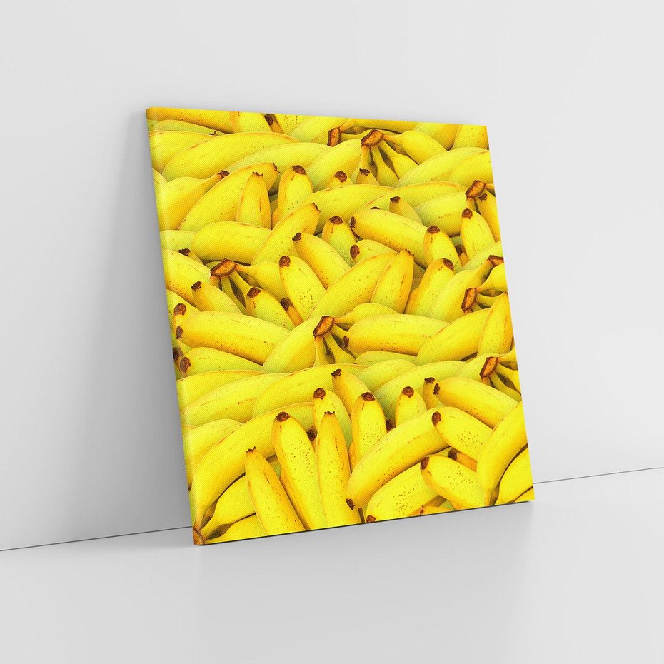 Obraz na płótnie 30x30 - Banany Owocowy Uśmiech - banany, owoce