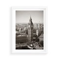 Plakat w ramie 50x70 - Magiczna esencja Londynu: Big Ben i miasto - Big Ben, Londyn - rama biała