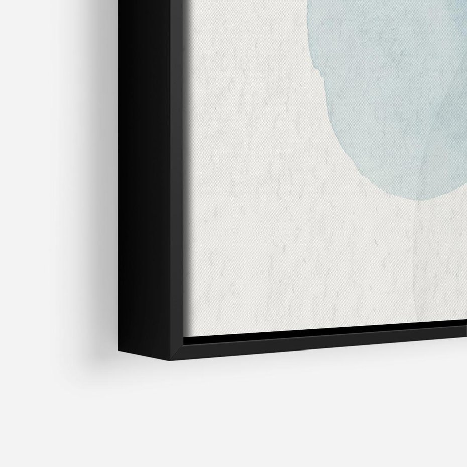 Obraz w ramie 50x50 - Akwarelowa Symfonia Natury - abstrakcyjne delikatne plamy, akwarelowe - rama czarna