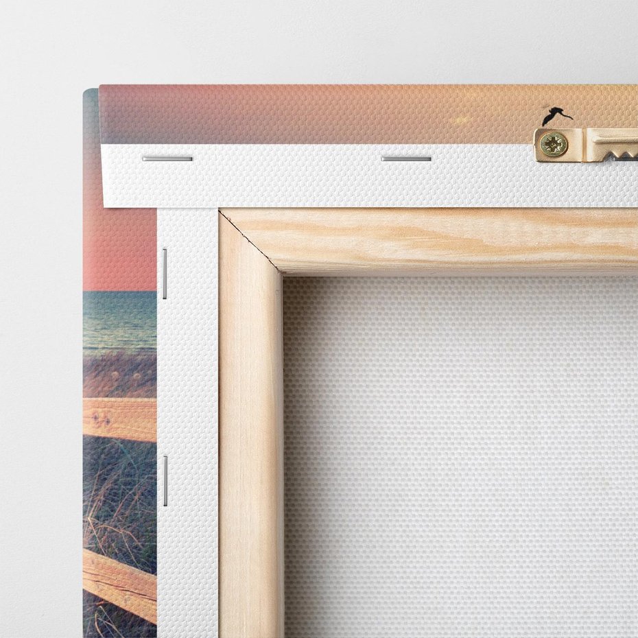 Obraz na płótnie 120x80 - Sielanka nad brzegiem - plaża, pomost