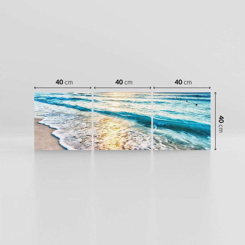 Obraz na płótnie 120x40 - Spokój morza: moment relaksu - plaża, morze