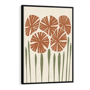 Obraz w ramie 70x100 - Akwarelowe Echa Przyrody - kwiaty, nowoczesny plakat - rama czarna