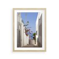 Plakat w ramie 30x40 - Podróże w Czasie: Perspektywiczna Uliczka - uliczka, perspektywa - rama drewno