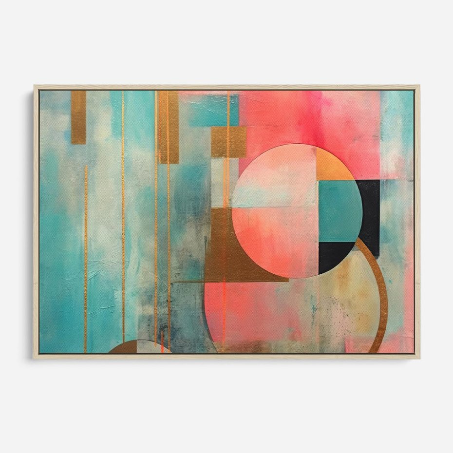 Obraz w ramie 100x70 - Abstrakcyjny Bałagan - abstrakcja, obraz olejny - rama drewno