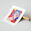 Plakat bez ramy 30x40 - Nowoczesna Twarz - nowoczesna grafika, kolorowa twarz kobiety