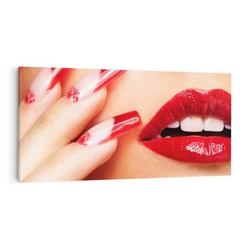 Obraz na płótnie 120x60 - Piękno manicure: kolory i elegancja - paznokcie, manicure