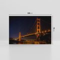 Obraz na płótnie 100x70 - Golden Gate nocą - USA - Golden Gate, noc