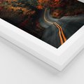 Plakat w ramie 30x40 - Jesienne Podróżowanie - fotografia, jesień - rama biała