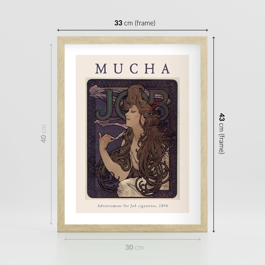 Plakat w ramie 30x40 - Reprodukcja A.Mucha - Mucha, plakat z reprodukcją - rama drewno