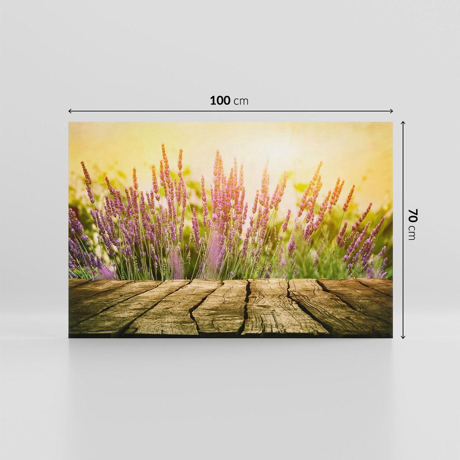 Obraz na płótnie 100x70 - Delikatność i Urok - lawenda, kwiat
