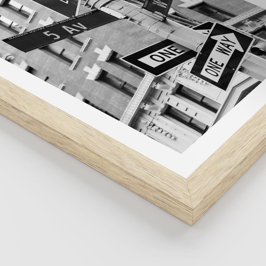 Plakat w ramie 50x70 - Nowojorska Droga - nowy jork, fotografia - rama drewno