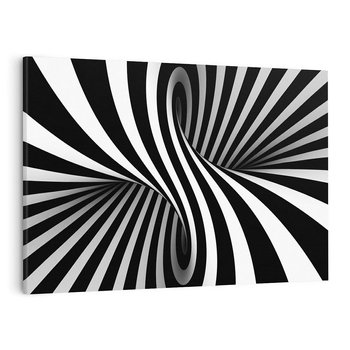 Obraz na płótnie 70x50 - Kolorowa Abstrakcja: Inspiracje Zebry - abstrakcja, 3d