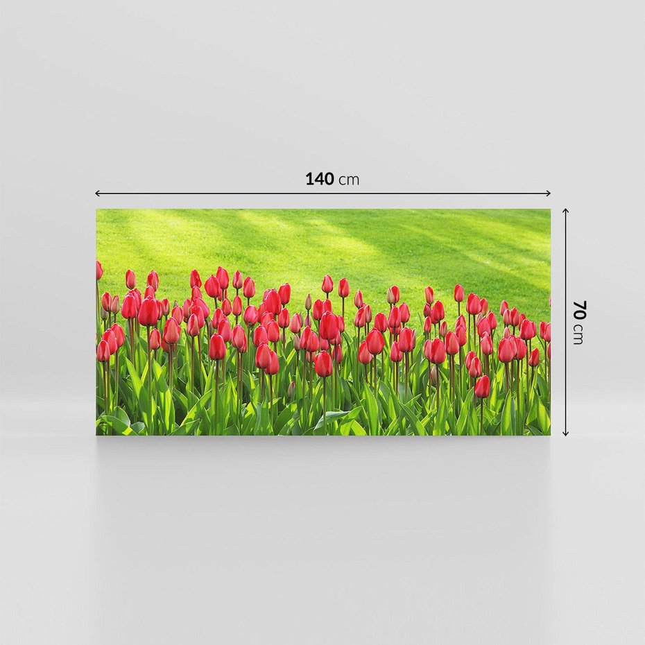 Obraz na płótnie 140x70 - Tulipanowy raj - kwiat, kwiaty