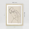 Plakat w ramie 40x50 - Bezkresny Taniec - kobieta, szkic - rama drewno
