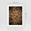 Plakat w ramie 30x40 - Jesień z Lotu Ptaka: Malowniczy Las - las jesienią z lotu ptaka - rama biała