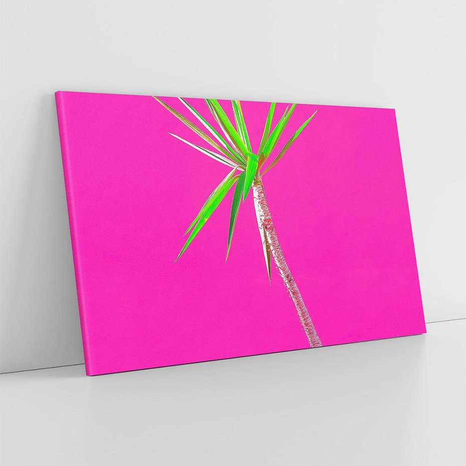 Obraz na płótnie 120x80 - Retro Stylizacja - palma, liście