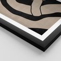 Plakat w ramie 30x40 - Obce Wariacje - abstrakcyjne linie, mroczny plakat - rama czarna