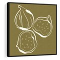 Obraz w ramie 50x50 - Podróżne Barwy - figi, minimalistyczny styl - rama czarna