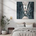 Obraz na płótnie 60x60 - Odkryj tajemnice miasta - uliczka, perspektywa