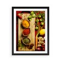 Plakat w ramie 50x70 - Smakowy Zmysł - przyprawy, kuchnia - rama czarna