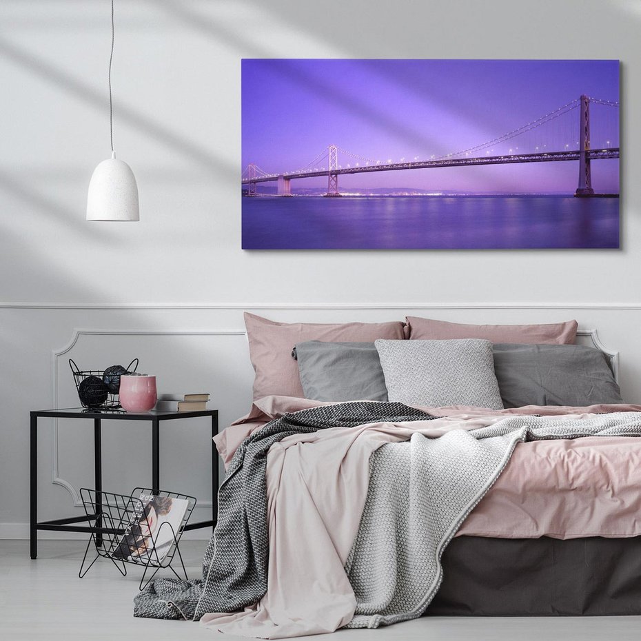 Obraz na płótnie 100x50 - Most nad rzeką w USA - most, rzeka