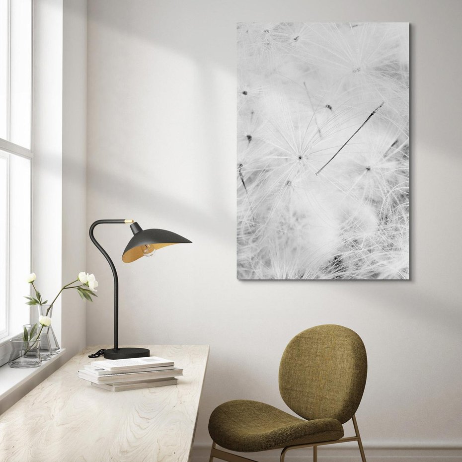 Obraz na płótnie 50x70 - Zdmuchnięty Puch - dmuchawce, delikatne