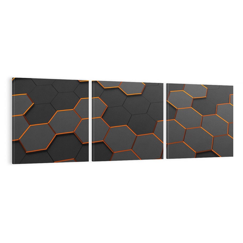 Obraz na płótnie 120x40 - Trójwymiarowa abstrakcja - 3D, abstrakcja