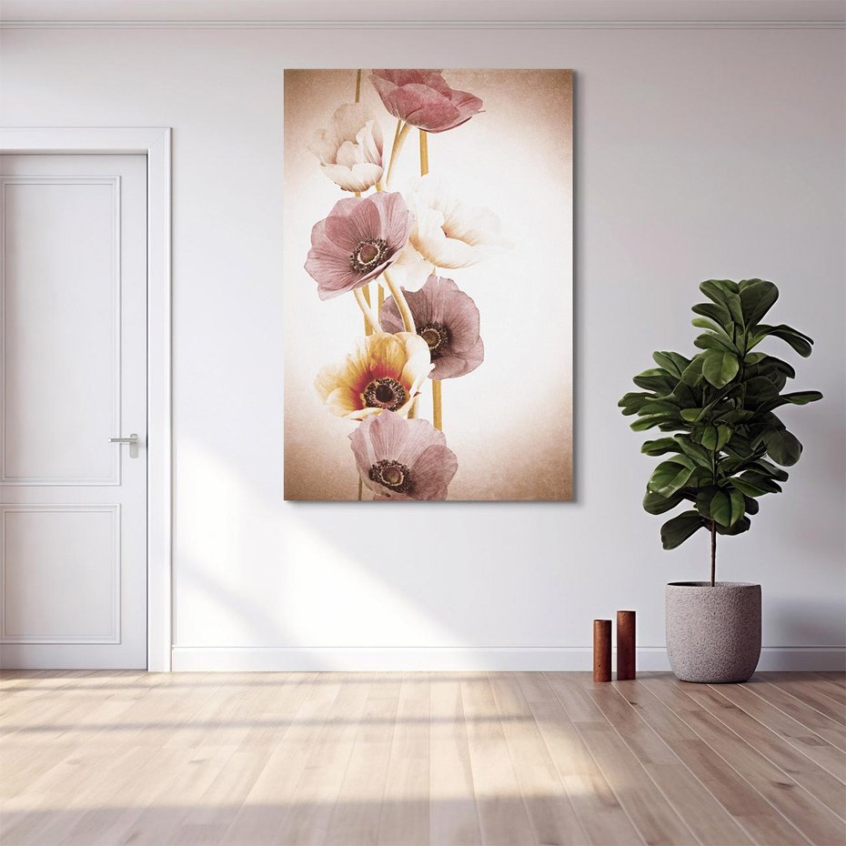 Obraz na płótnie 50x70 - Eksplozja kolorów - akwarela, maki