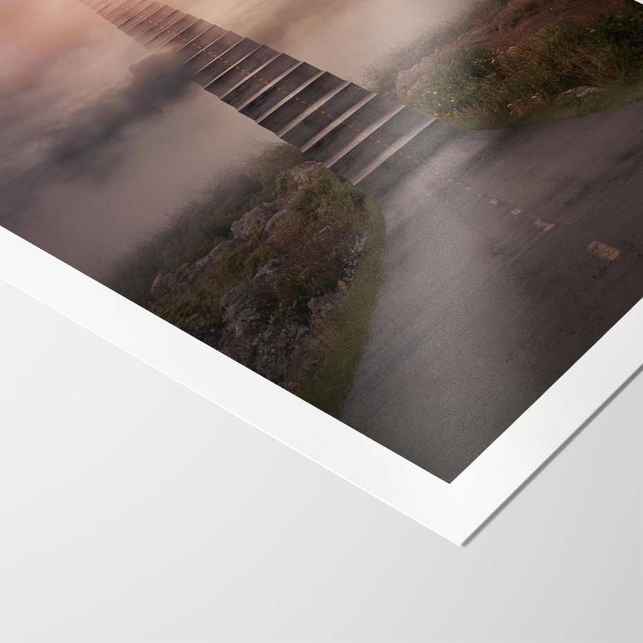 Plakat bez ramy 21x30 - Wędrówka po malowniczej drodze - droga, schody