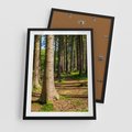 Plakat w ramie 50x70 - Las: harmonia natury - las, drzewa - rama czarna