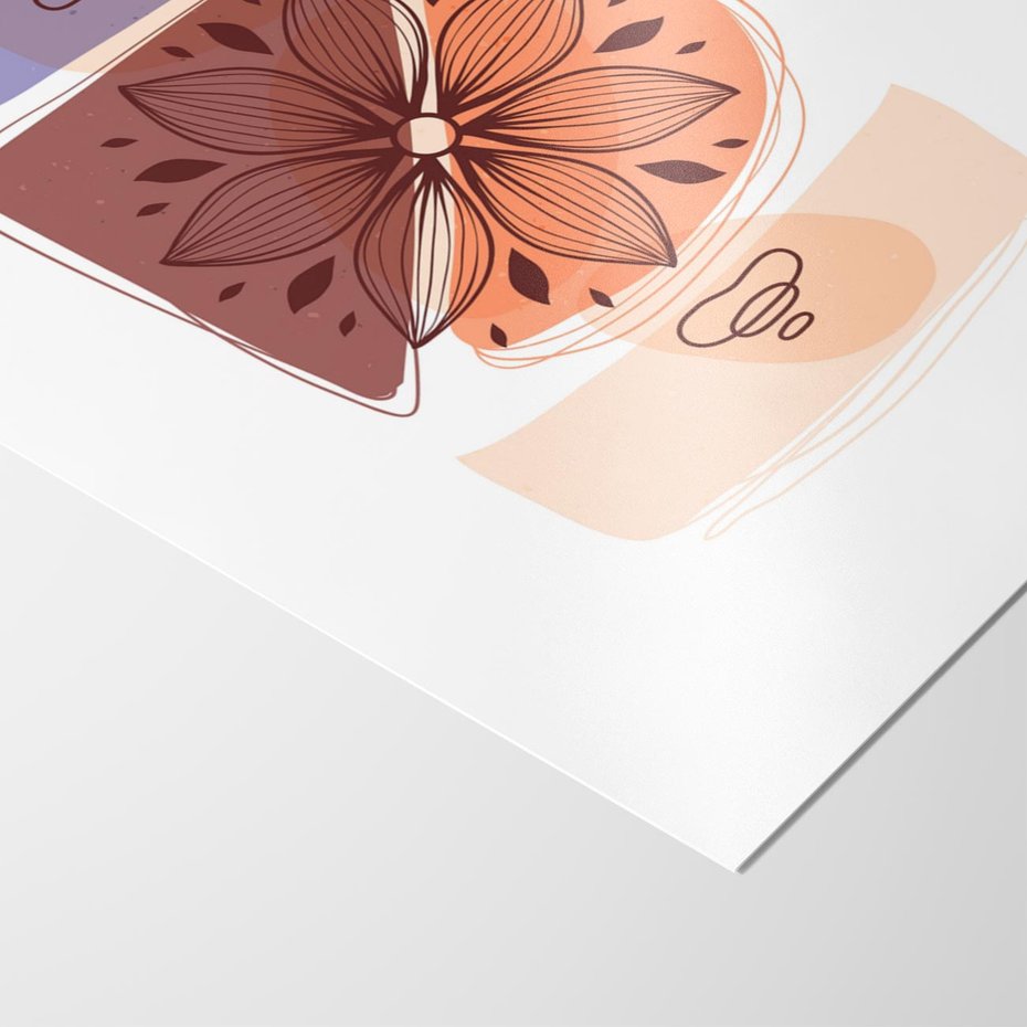 Plakat bez ramy 21x30 - Kwiatowa Oaza - abstrakcyjna sztuka, plamy