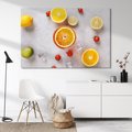 Obraz na płótnie 100x70 - Cytryny Pomarańczowy Zestaw - cytryny, pomarańcze