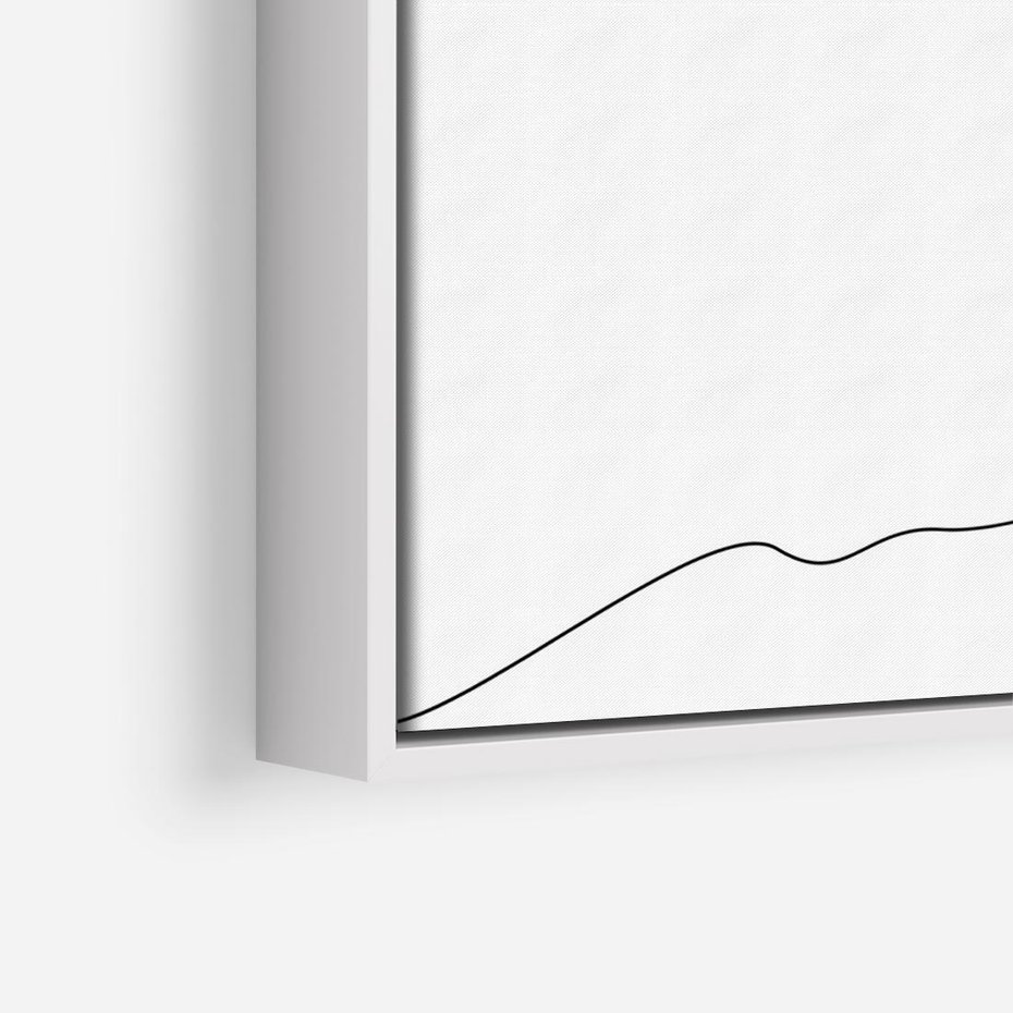 Obraz w ramie 120x80 - Minimalistyczna Przejażdżka - szkic, minimalizm - rama biała