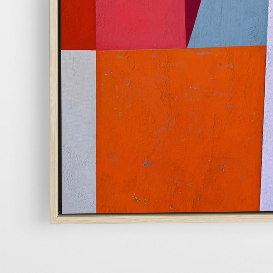 Obraz w ramie 50x70 - Migotliwe Nastroje Kształtów - różne geometryczne formy, olejny obraz - rama drewno